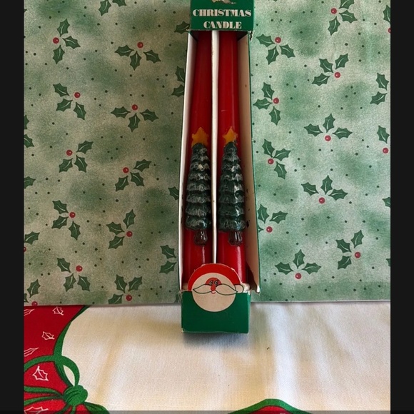Vintage Christmas Tree Taper Candles - Picture 1 of 5